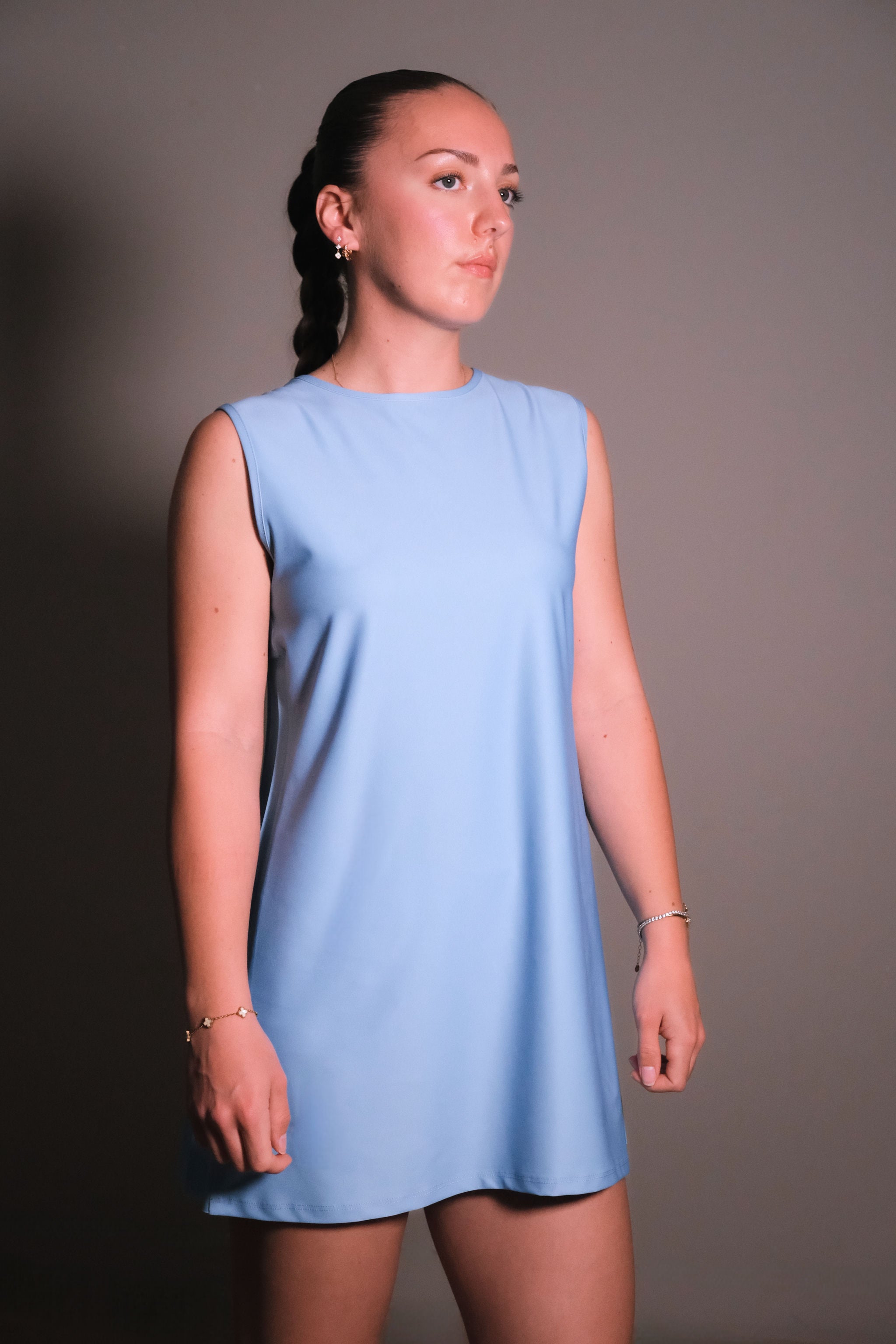 ROBE ROMANE BLEU CIEL
